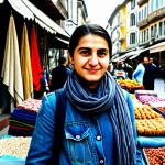 **

"A stylish Turkish woman at a local artisan market in Istanbul, browsing handcrafted accessories made from recycled materials. She's wearing modest, fashionable clothing suitable for the city. Focus on close-up details of the sustainable accessories: bags made from upcycled denim, jewelry crafted from recycled glass, and scarves made from organic cotton. Background should showcase the vibrant market atmosphere with other vendors and shoppers. Fully clothed, appropriate attire, safe for work, perfect anatomy, natural proportions, professional photography, high quality, family-friendly, Istanbul market scene."

**