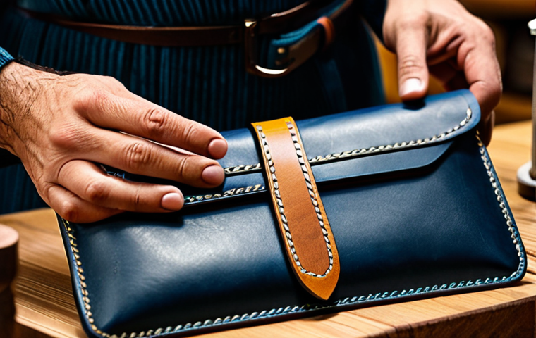 **

A close-up shot showcasing handcrafted leather goods from a sustainable Turkish brand, appropriate attire. Focus on a beautifully stitched wallet and a stylish belt made with vegetable-tanned leather. Background is a warmly lit artisan workshop with traditional tools visible. Emphasize the quality and natural texture of the leather. Include "perfect anatomy", "correct proportions", "natural pose", "well-formed hands", "proper finger count", "natural body proportions" and quality markers: "professional photography", "high quality". Safe for work, appropriate content, fully clothed, professional, modest, family-friendly.

**